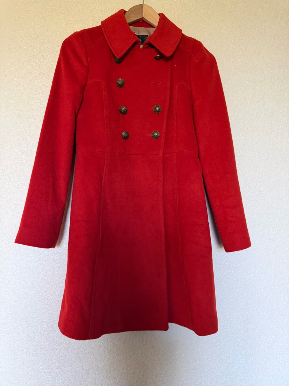 Line Orange Double-Breasted Wool Coat - Picture 4 of 9